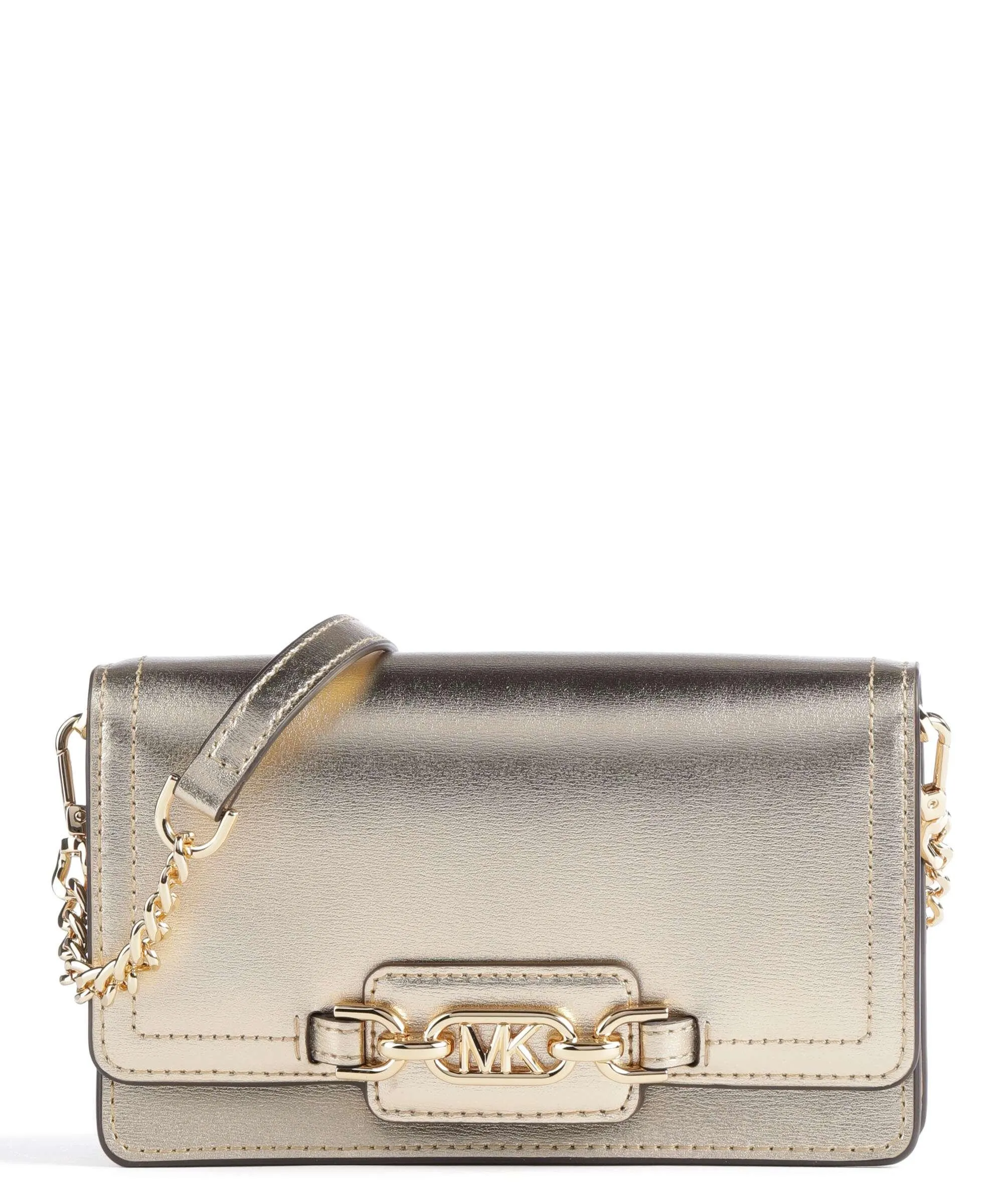  Michael Kors Heather Borsa a tracolla pelle a grana fine oro  