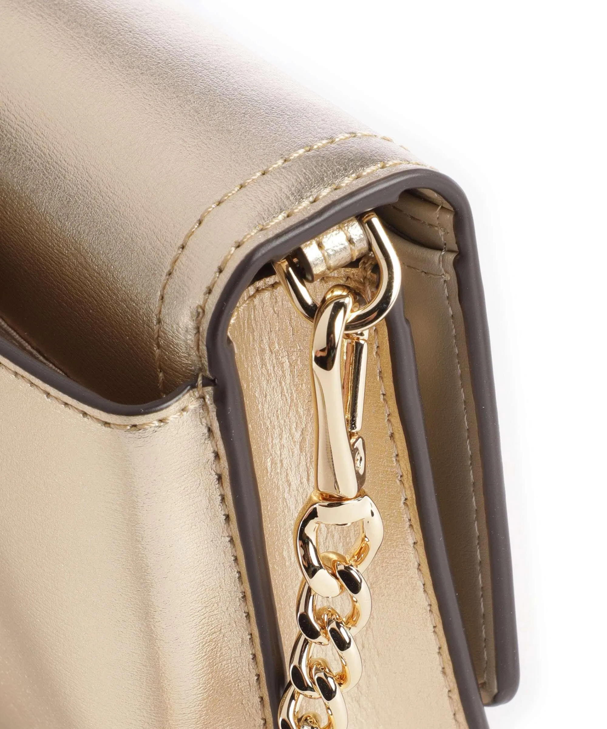  Michael Kors Heather Borsa a tracolla pelle a grana fine oro  