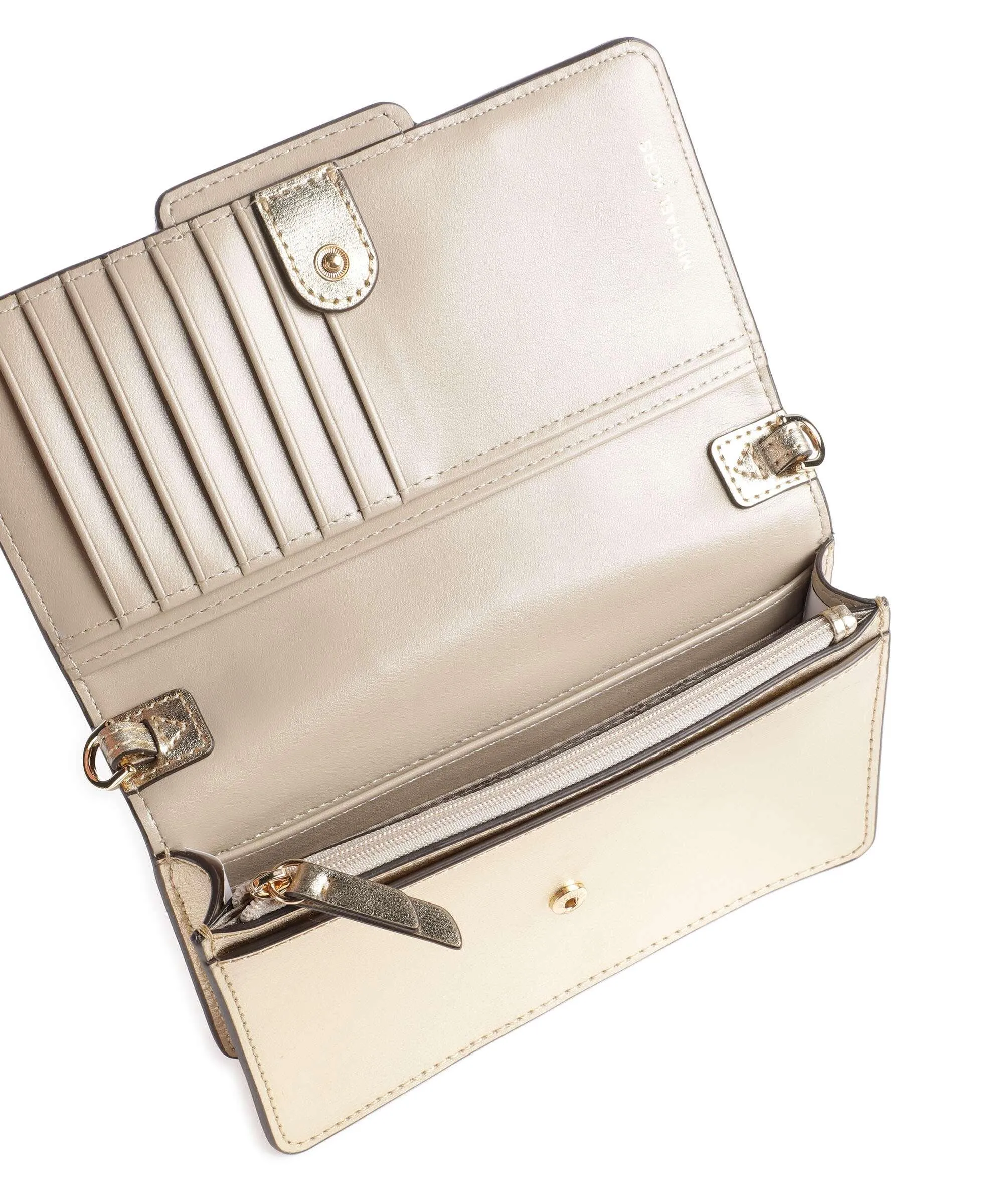  Michael Kors Heather Borsa a tracolla pelle a grana fine oro  