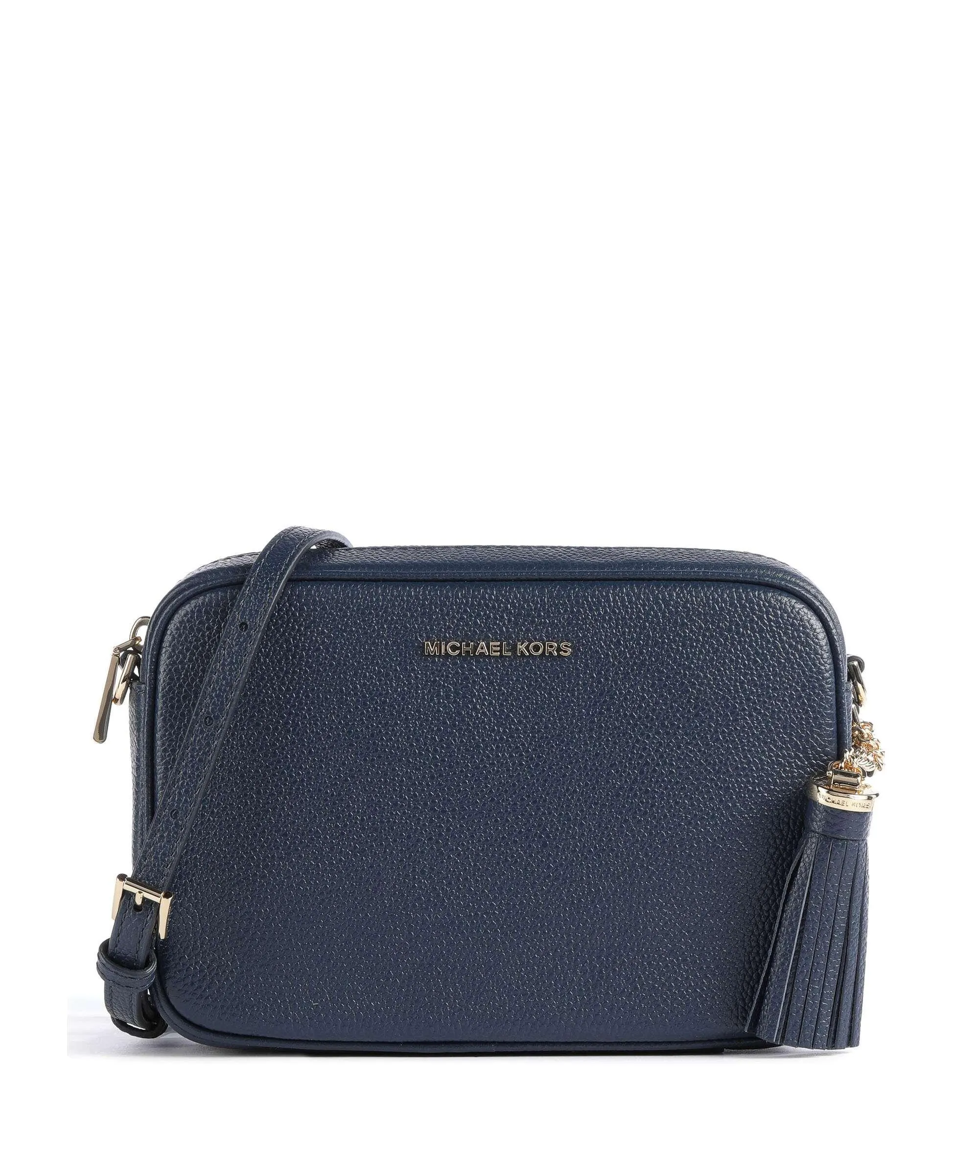  Michael Kors Jet Set Borsa a tracolla pelle di vacchetta grana navy  