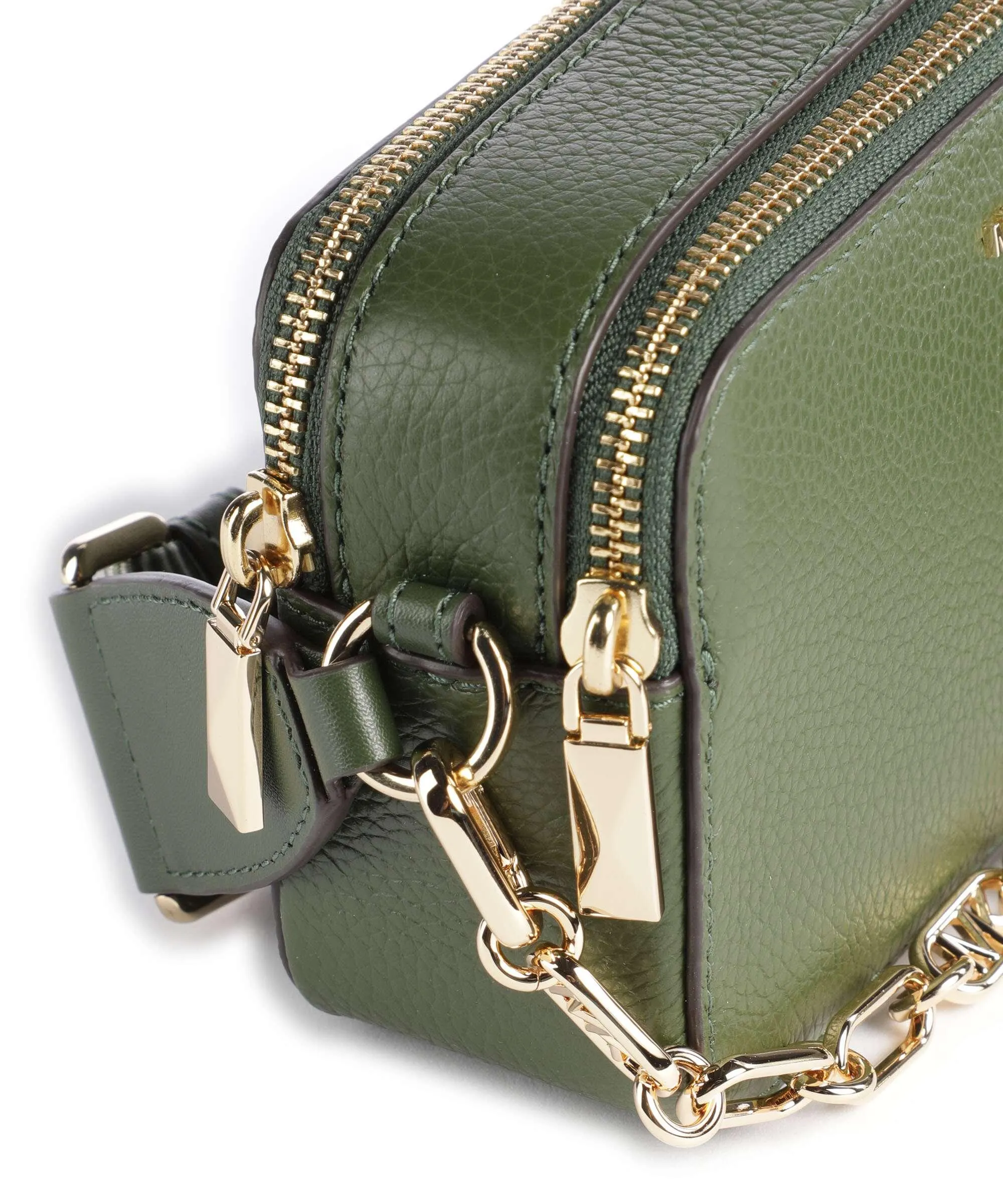  Michael Kors Jet Set Borsa a tracolla pelle di vacchetta grana verde scuro  
