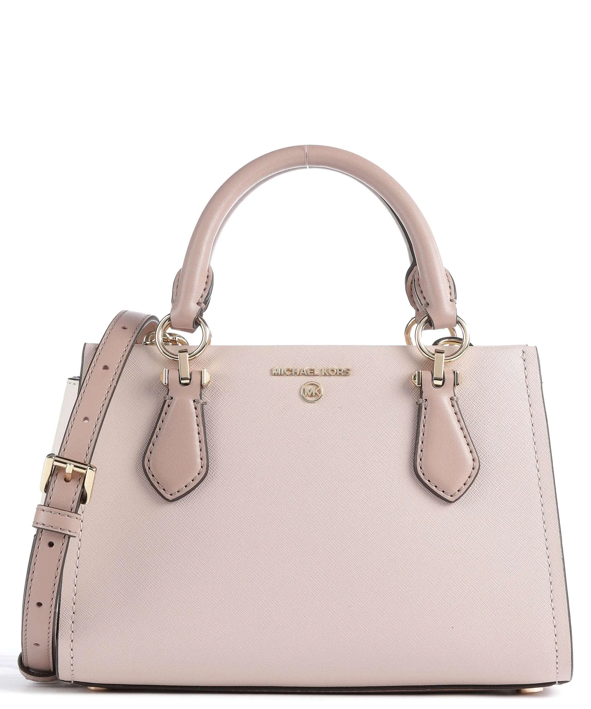  Michael Kors Marilyn Borsa a mano pelle di vacchetta saffiano rosa/bianco  