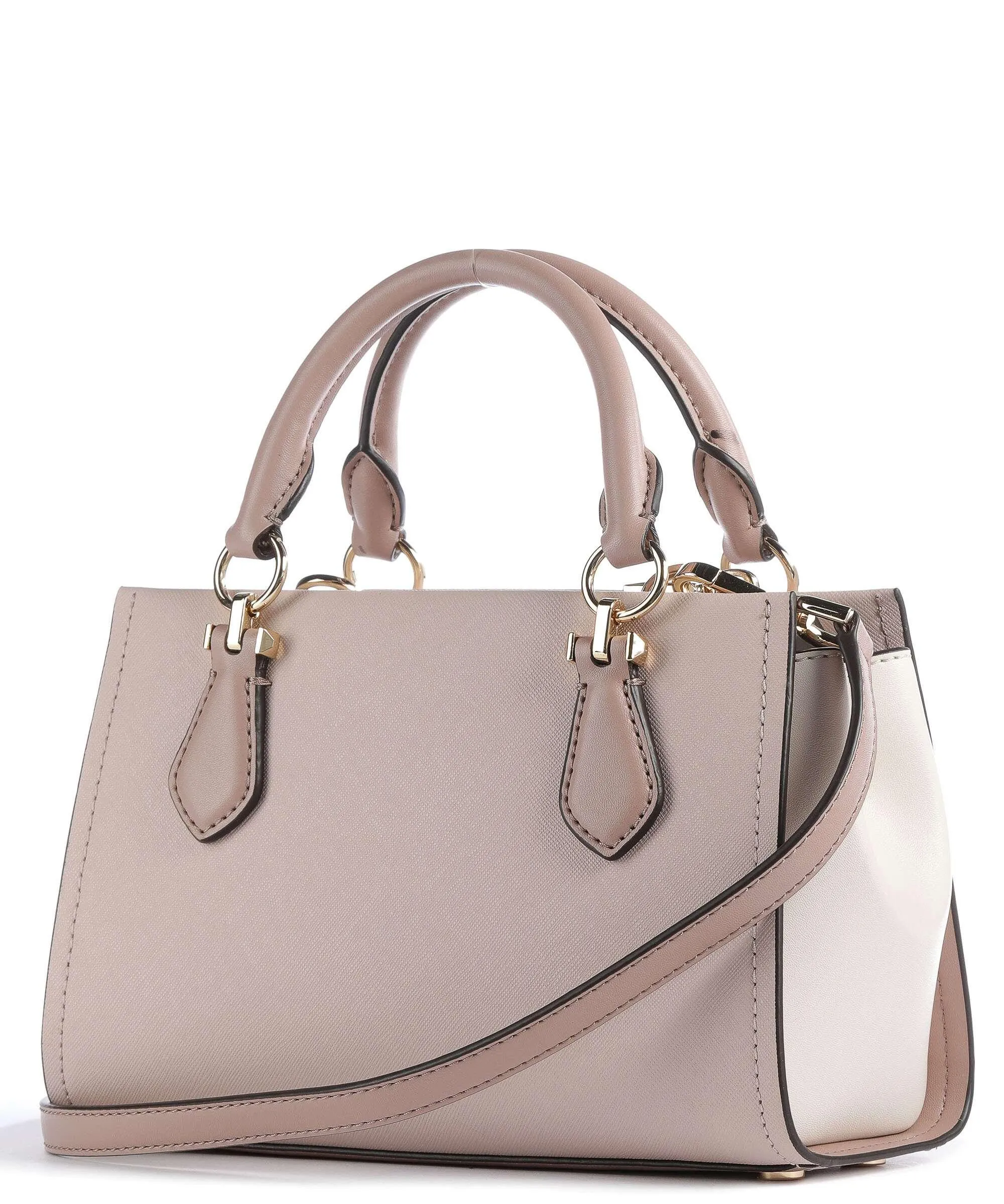  Michael Kors Marilyn Borsa a mano pelle di vacchetta saffiano rosa/bianco  