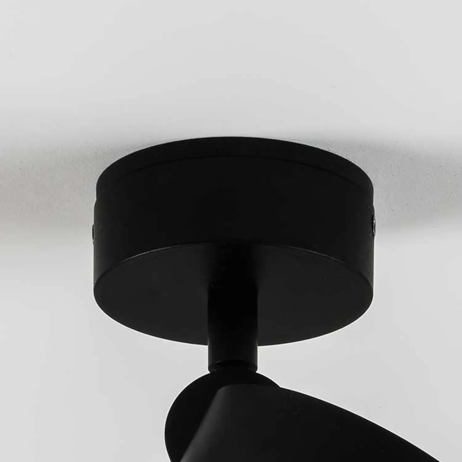 Milan Kronn plafoniera 1 luce altezza 16,6cm nero