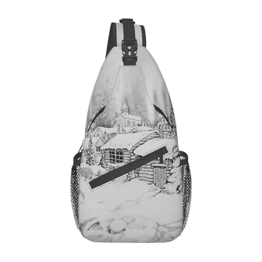 MKNAZ Borsa a tracolla con stampa di pecore rosa, per uomo e donna, leggera, a tracolla, per escursionismo, ciclismo, viaggi 248