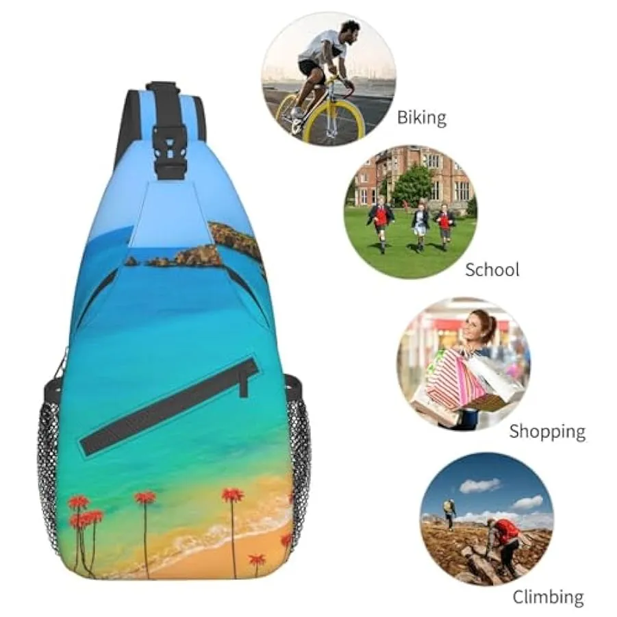 MKNAZ Borsa a tracolla con stampa di pecore rosa, per uomo e donna, leggera, a tracolla, per escursionismo, ciclismo, viaggi 248