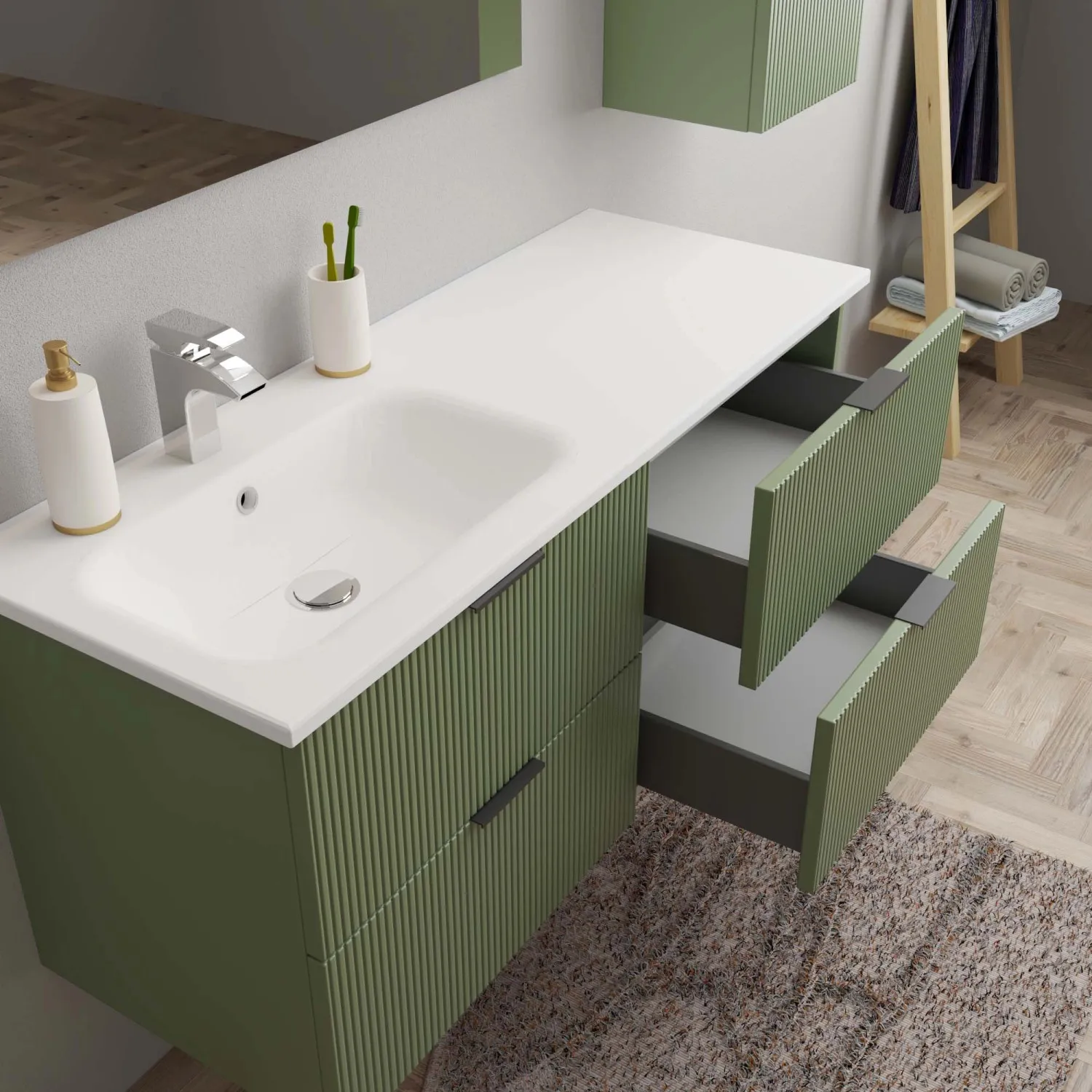 Mobile bagno base laterale sospesa Frame 60x54x45,5 cm opaco