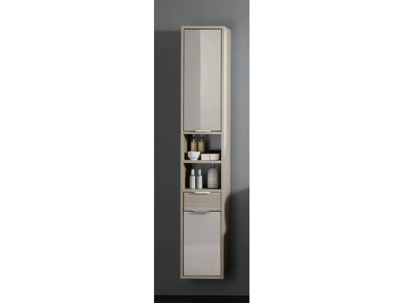 Mobile bagno colonna sospesa Lucky 30x175x34 cm larice