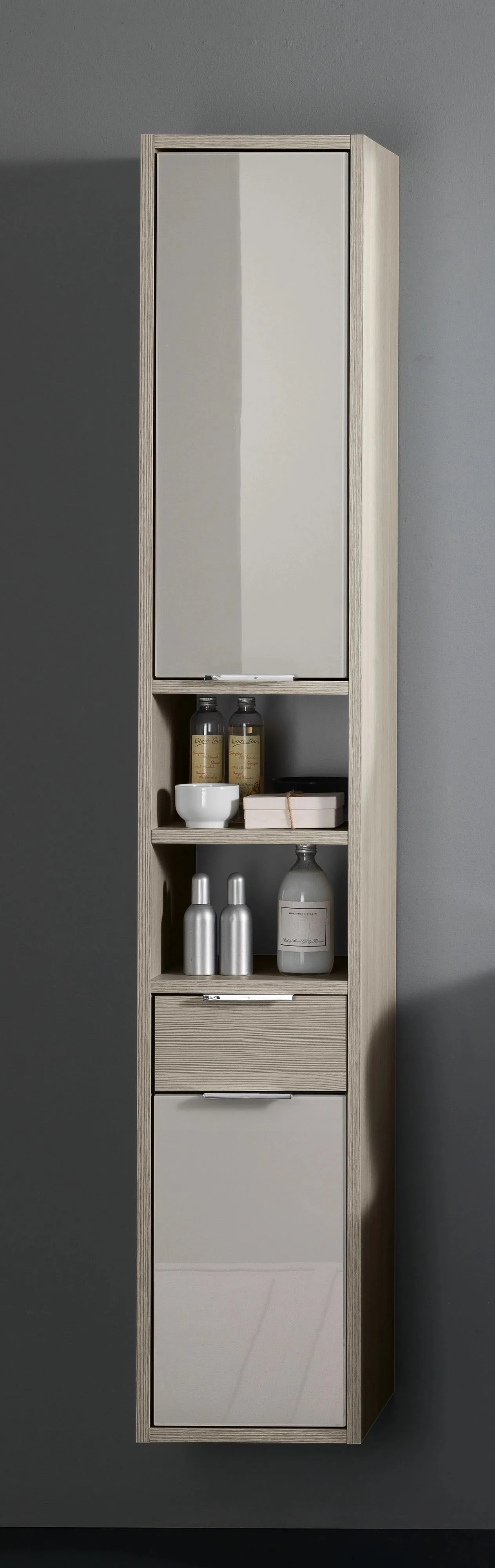 Mobile bagno colonna sospesa Lucky 30x175x34 cm larice
