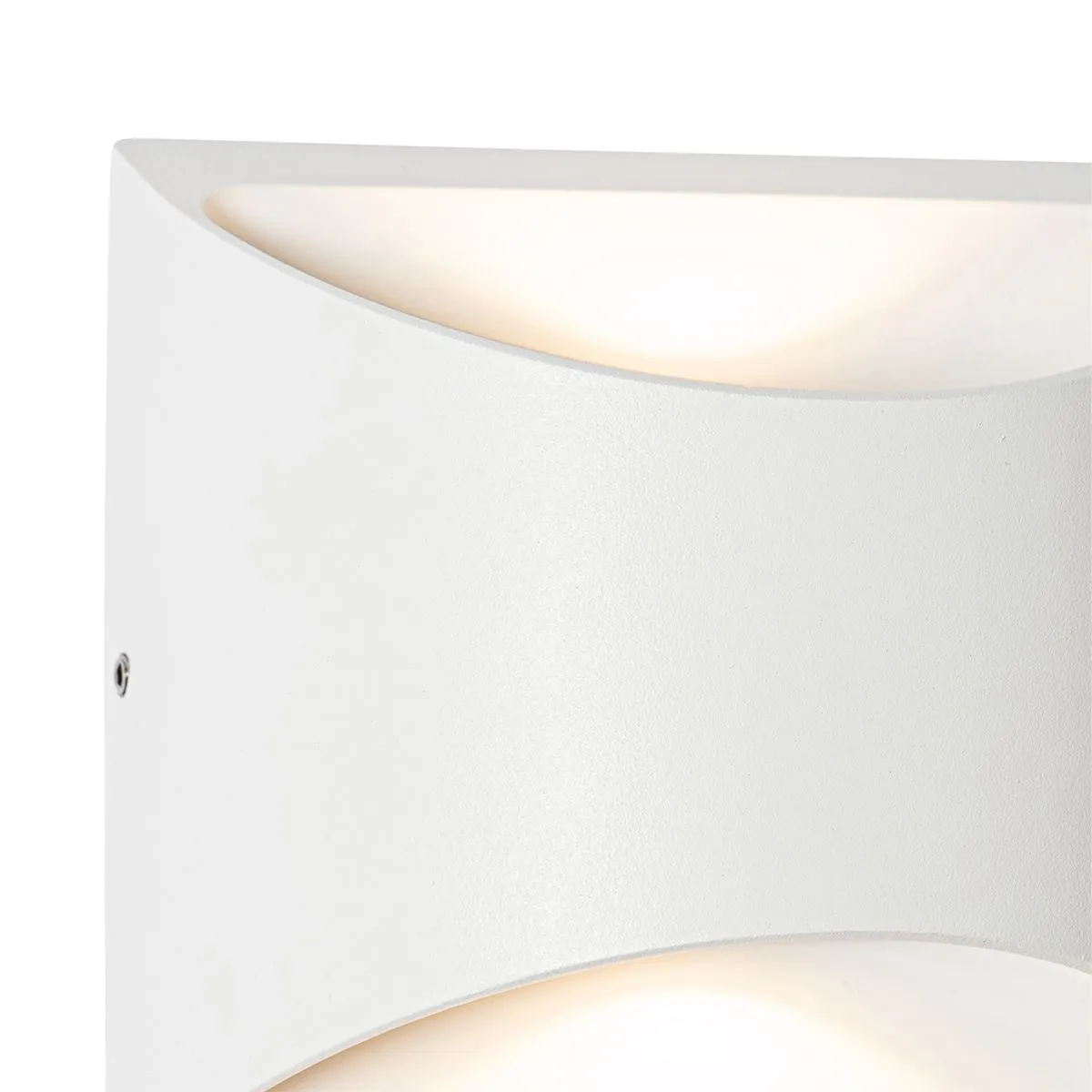 Moderna lampada da parete per esterni bianca con LED a 2 luci IP54 - Mal