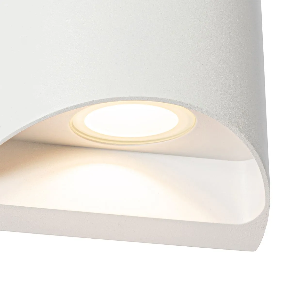 Moderna lampada da parete per esterni bianca con LED a 2 luci IP54 - Mal