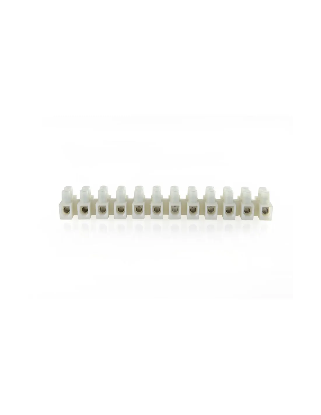 Morsettiera Mamut 12 Poli 2,5 mm Contact Italia MAM1010250PP, Realizzate in PP con inserti e viti in acciaio zincato, Bianca
