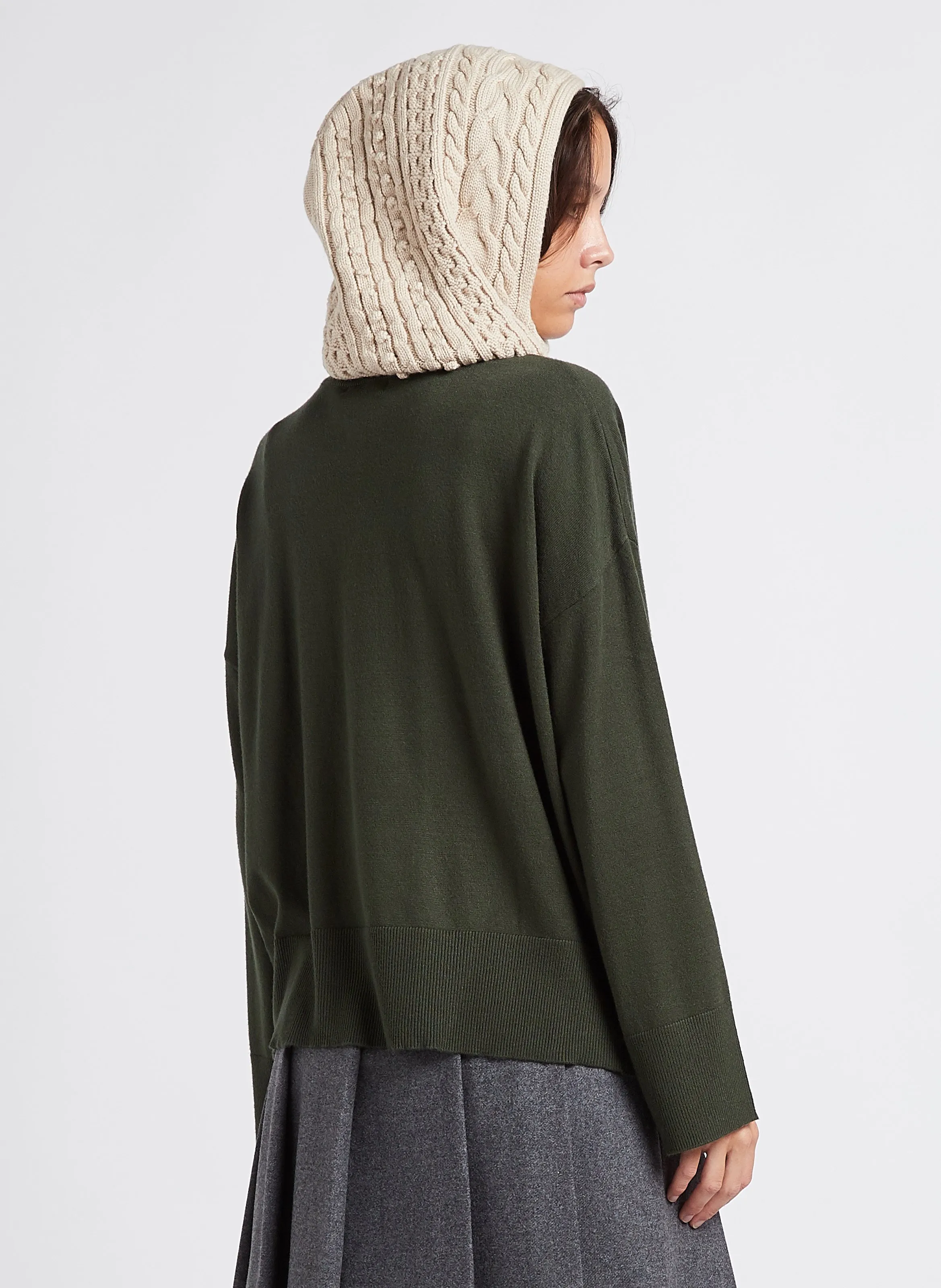  MOSS COPENHAGEN   RACHELLE - Maglione scollo a V in filato misto | Verde