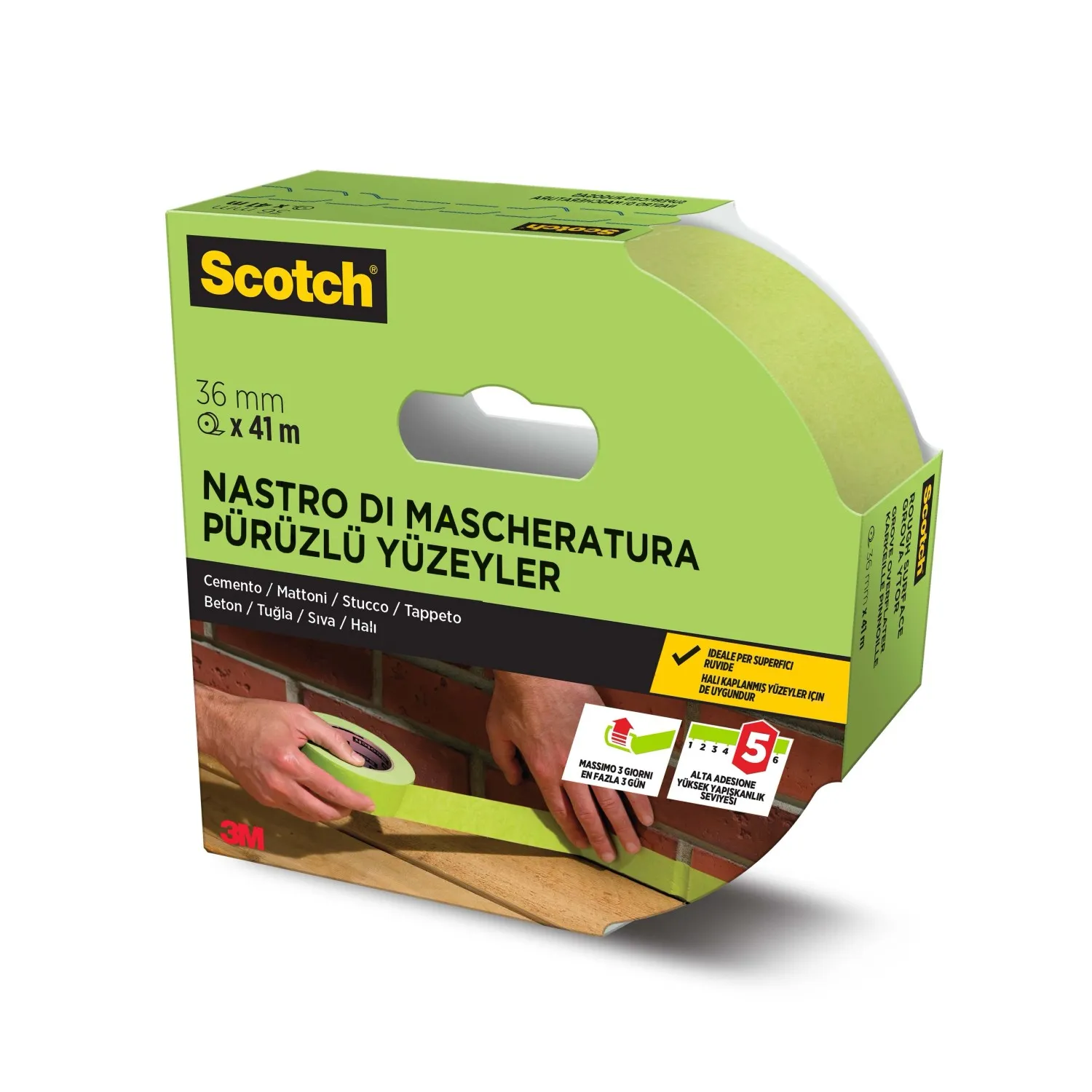 Nastro per mascheratura per superfici ruvide Scotch® 36 mm x 41 m