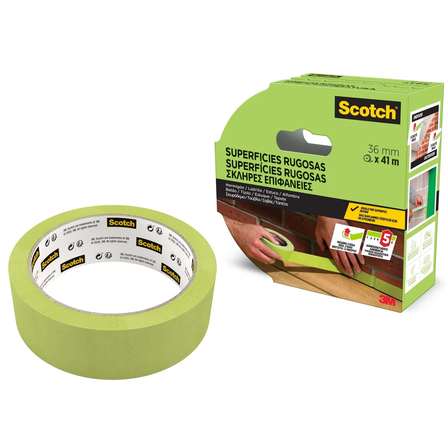 Nastro per mascheratura per superfici ruvide Scotch® 36 mm x 41 m
