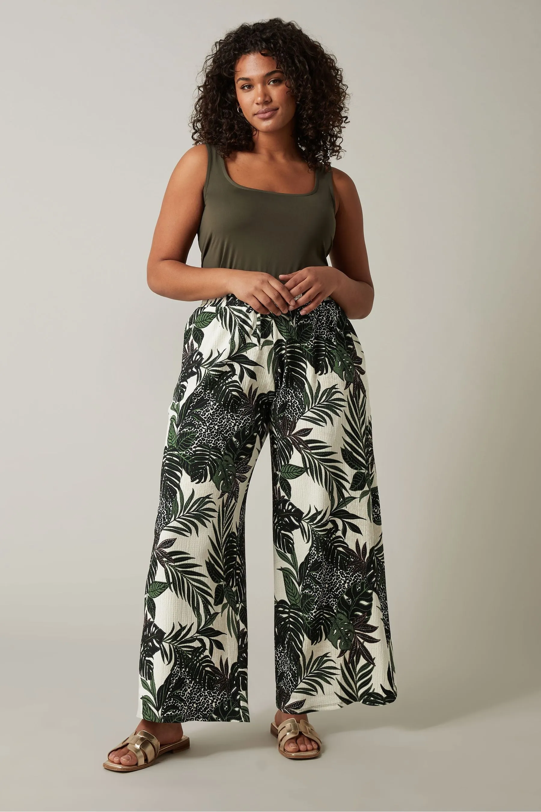 Nero Pantaloni in crêpe e jersey Evans    