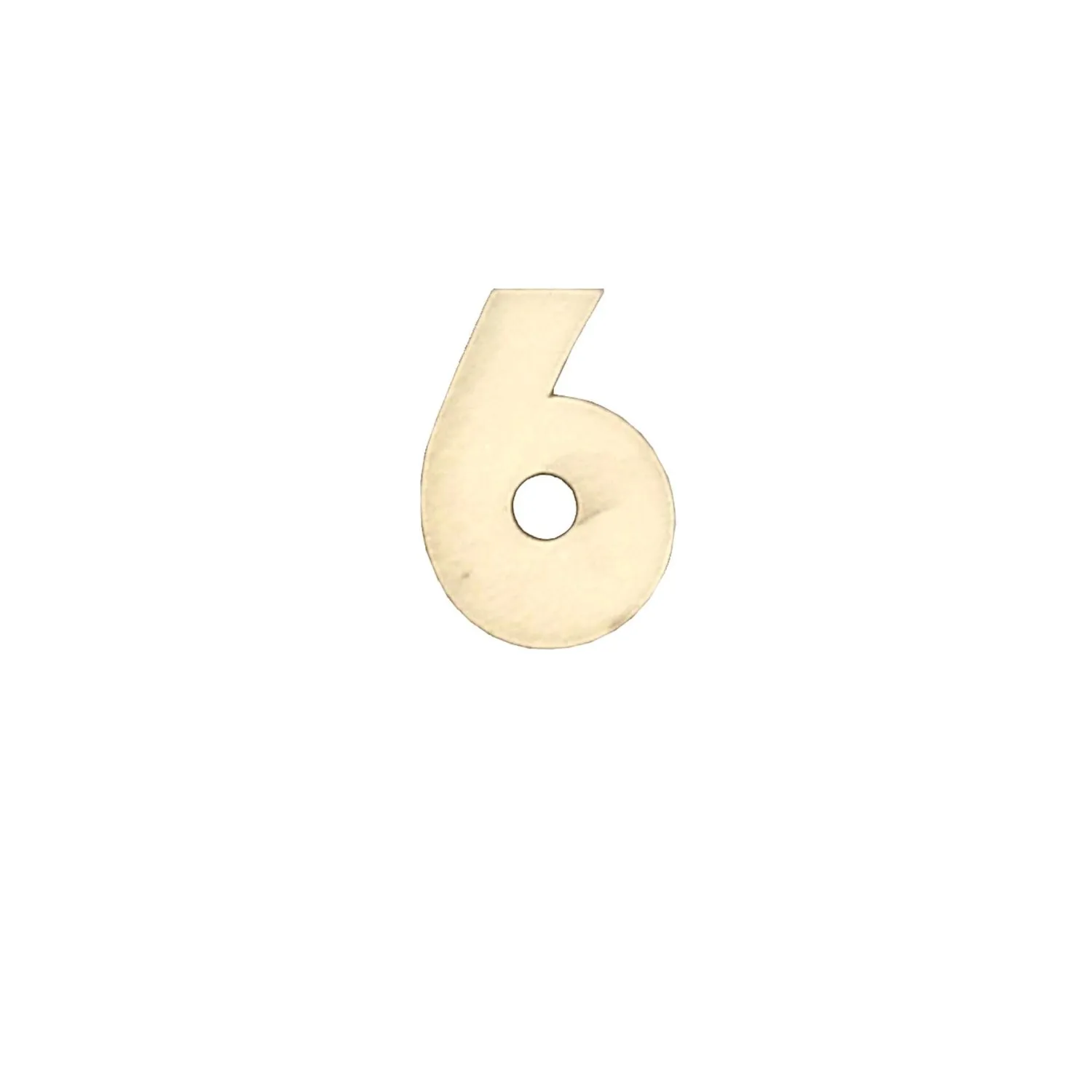 Numero 6 decorativo in legno 4 cm