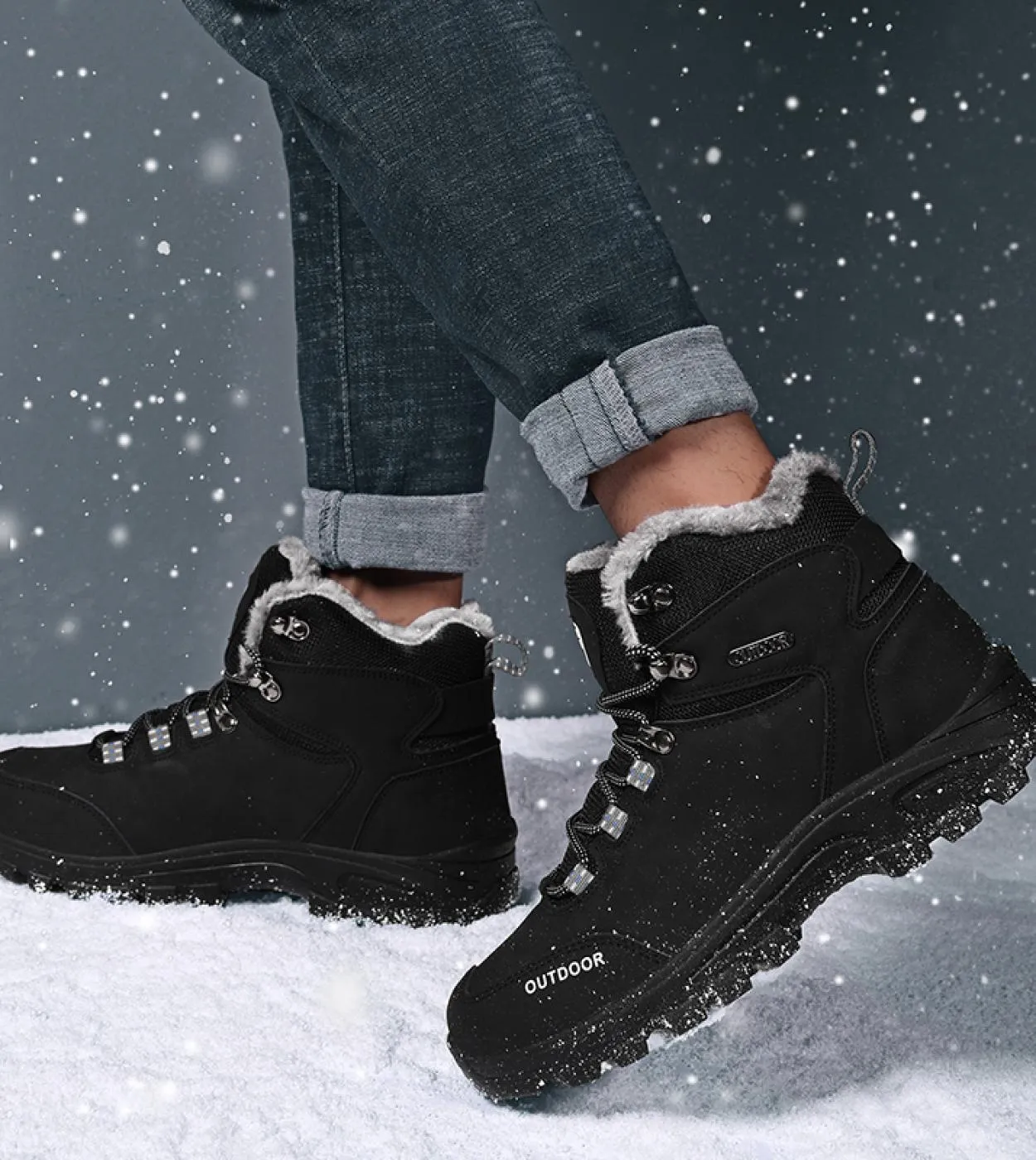 Nuove scarpe casual da uomo invernali Scarpe alte in pelle con lacci di alta qualità Scarpe sportive di tendenza Stivali da uomo