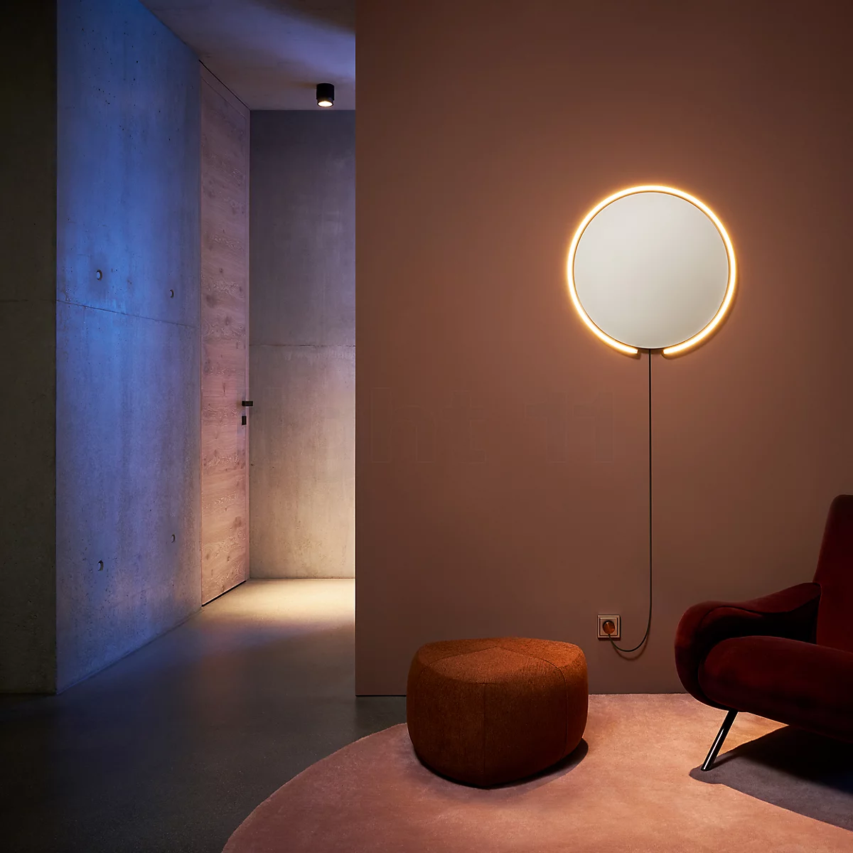 Occhio Mito Sfera Corda 60 Specchio illuminato LED - grigio colorato