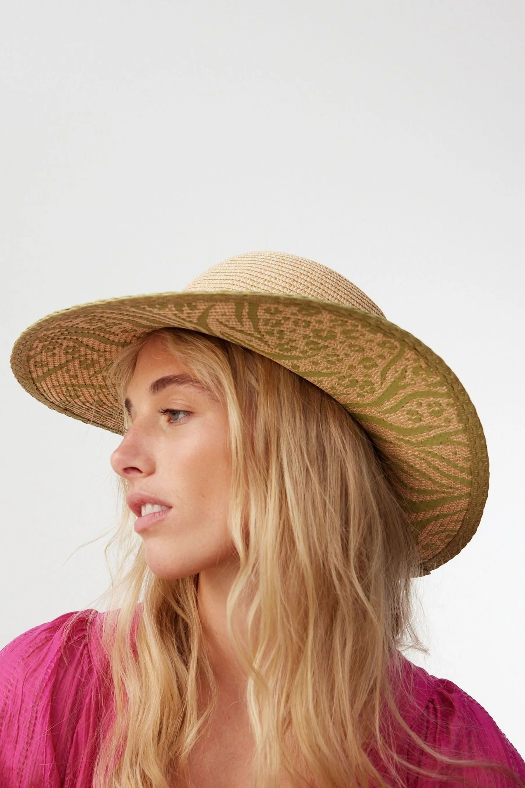 Oliver Bonas Animal Stampa - Cappello di paglia floscio