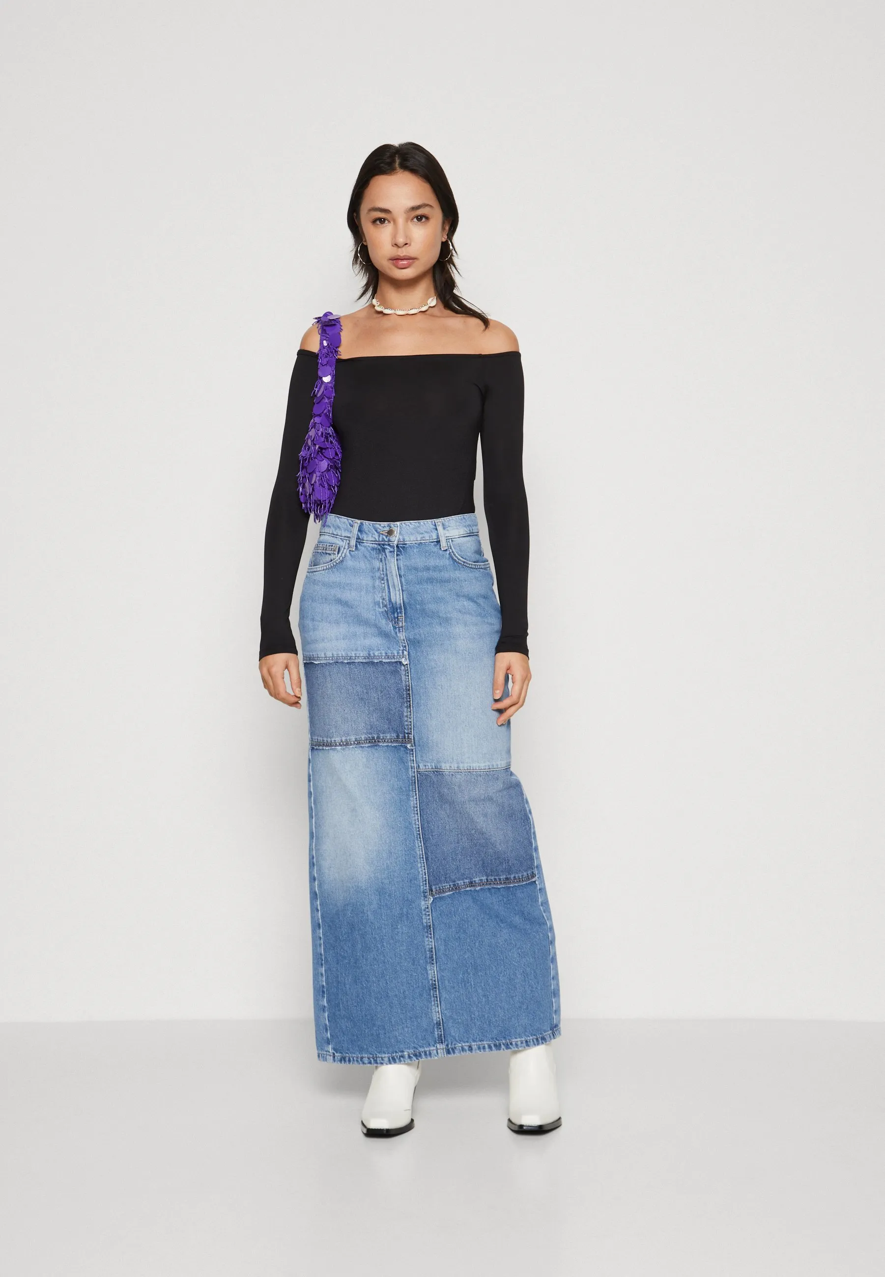ONLCLOUD REWORK SKIRT - Gonna di jeans