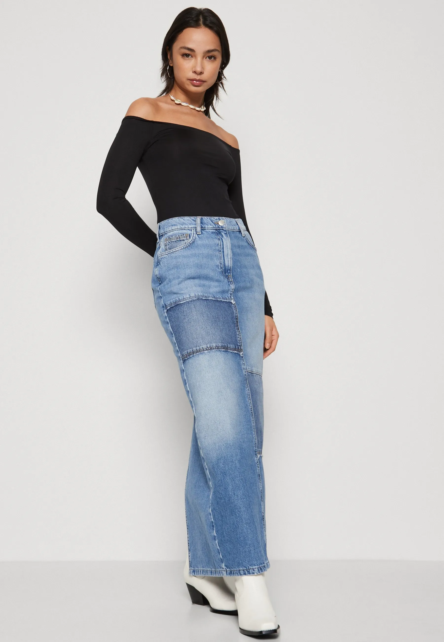 ONLCLOUD REWORK SKIRT - Gonna di jeans