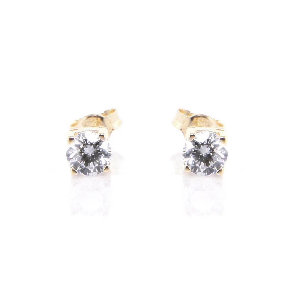 Orecchini Donna Punto Luce Oro Giallo con Zircone