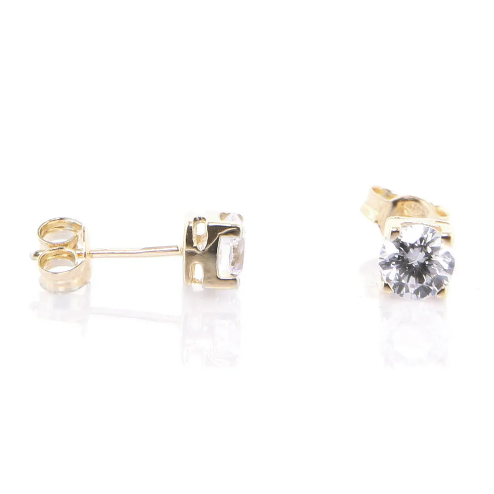 Orecchini Donna Punto Luce Oro Giallo con Zircone