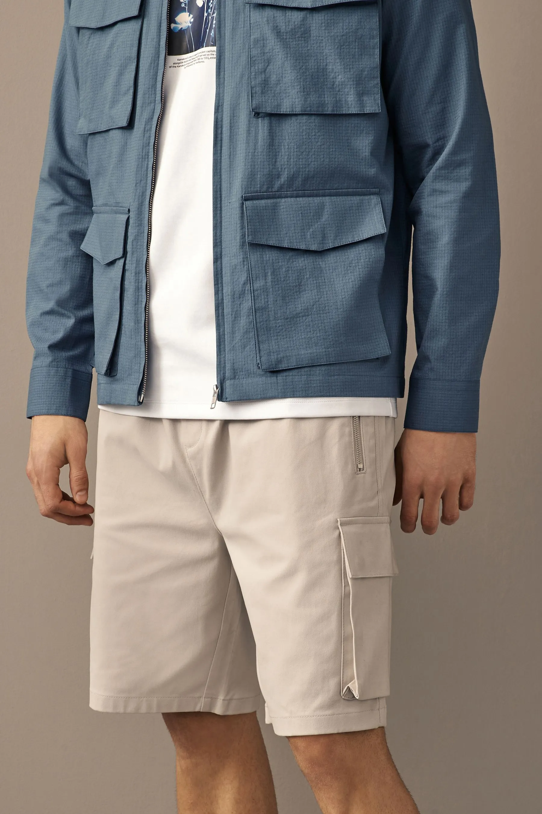 Osso  - Shorts cargo eleganti con tasche con zip
