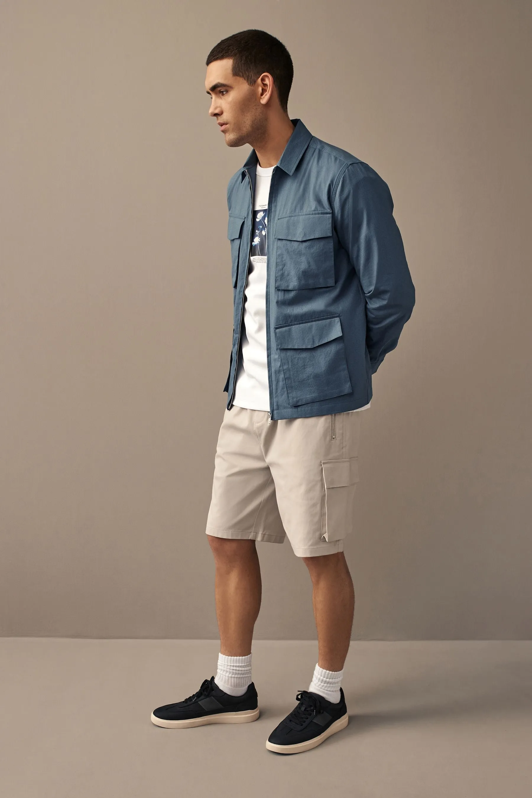 Osso  - Shorts cargo eleganti con tasche con zip