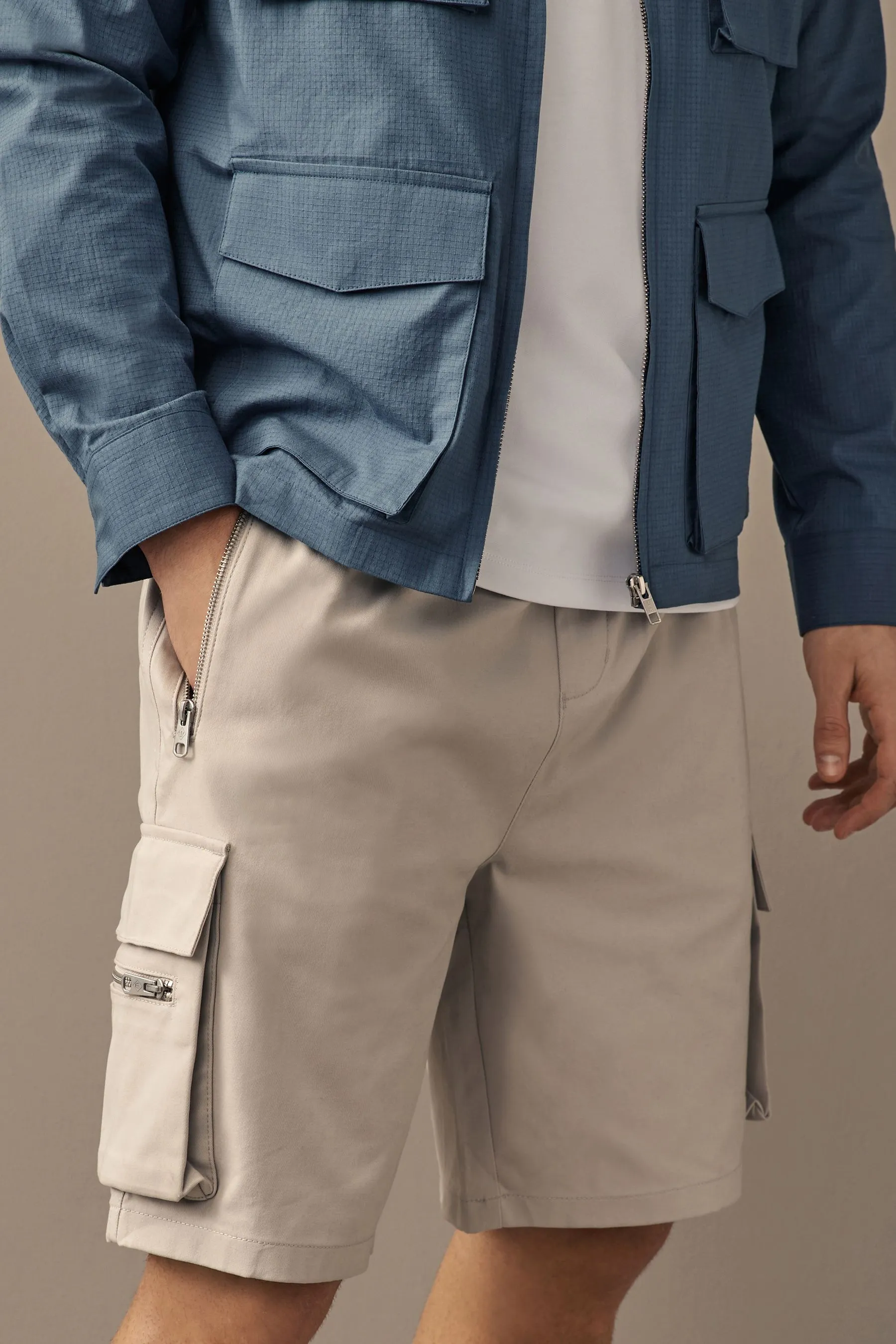Osso  - Shorts cargo eleganti con tasche con zip