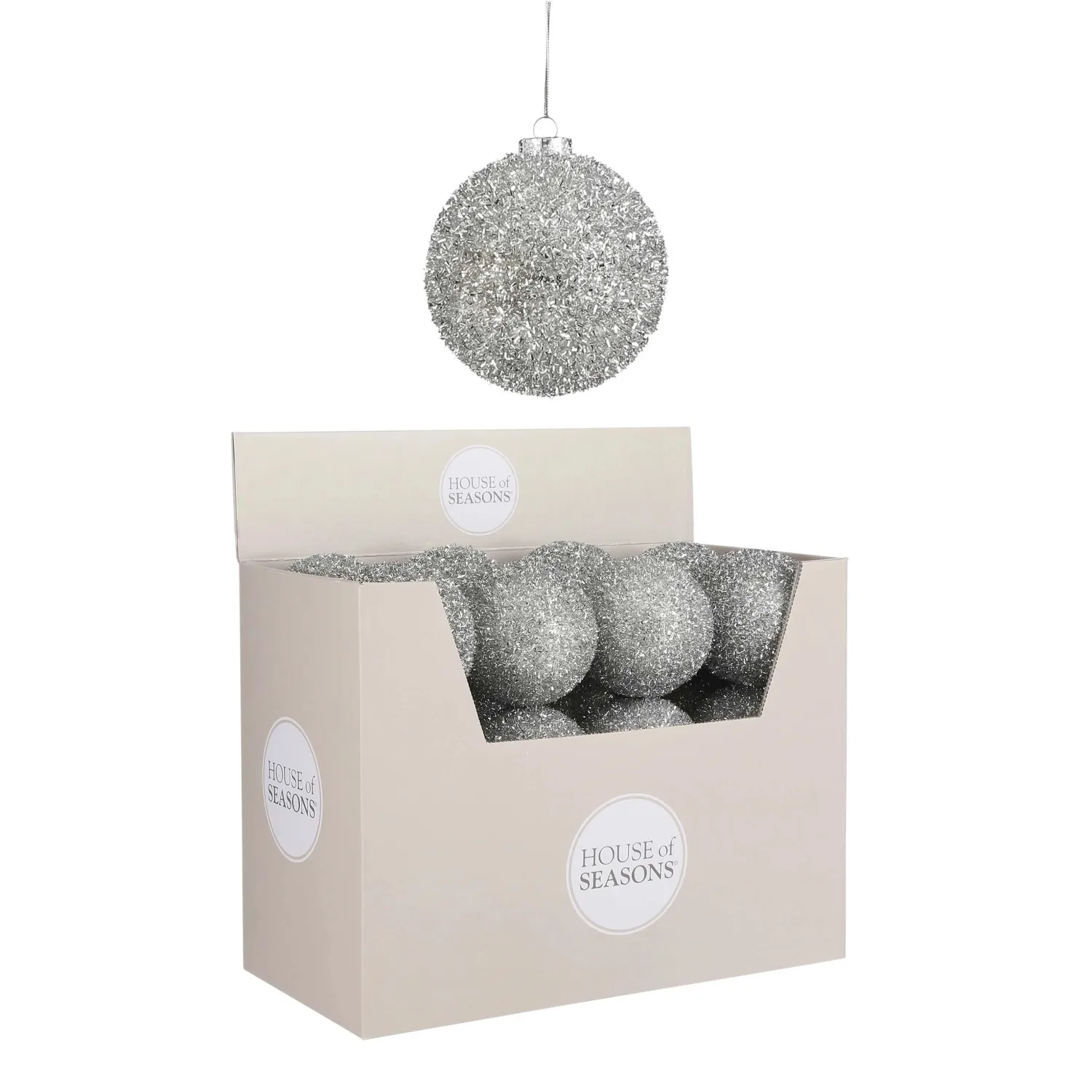 Pallina di Natale in schiuma argento Ø 10 cm