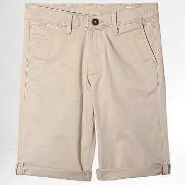 Pantaloncini Chino Bowie tinta unita beige per bambini