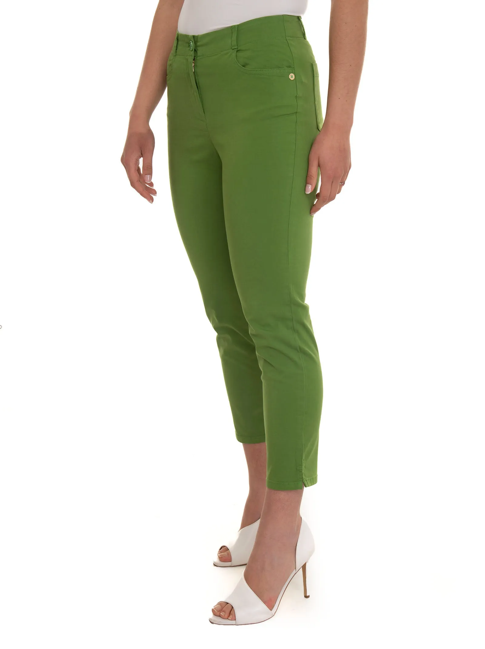Pantalone 5 tasche SUONO Verde Pennyblack Donna
