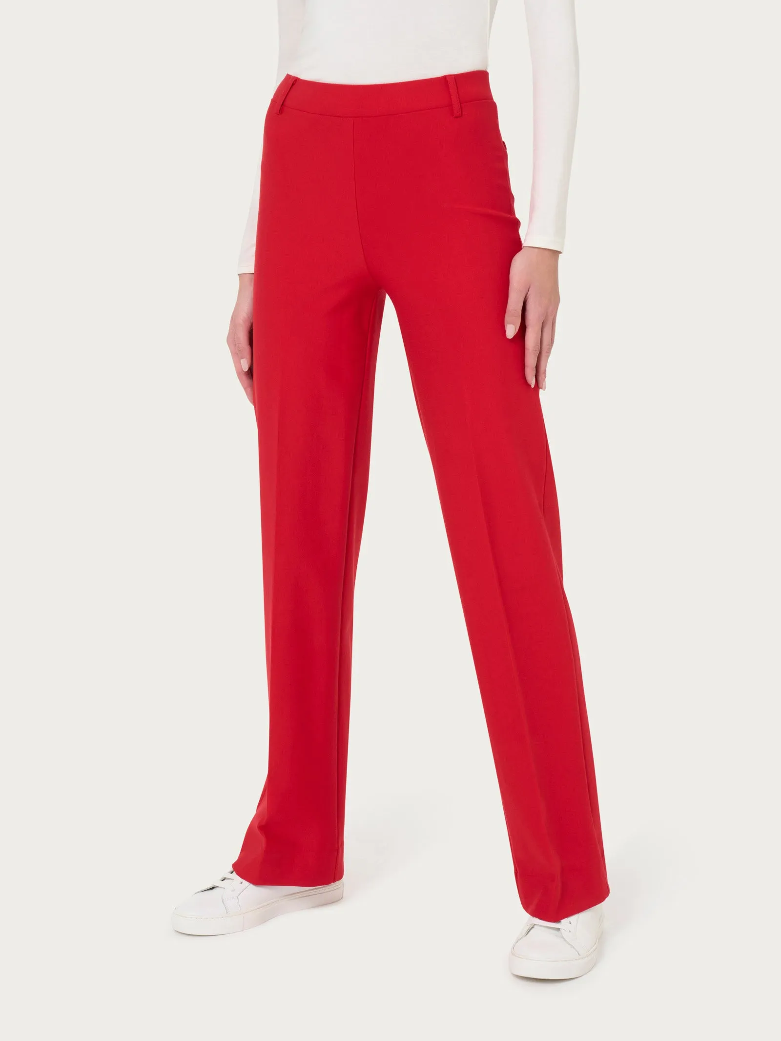 Pantalone ampio in Compact - Salsa