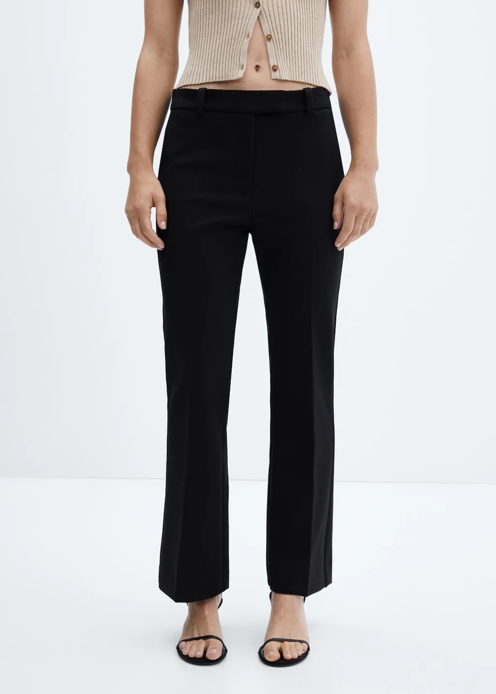 Pantaloni scampanati crop