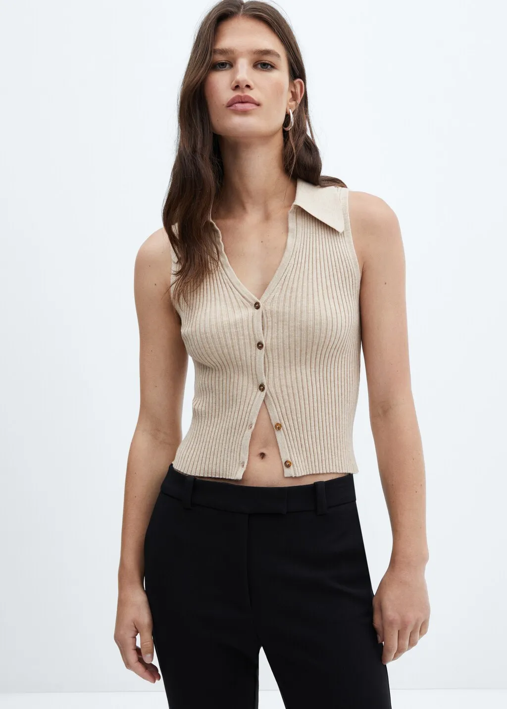 Pantaloni scampanati crop