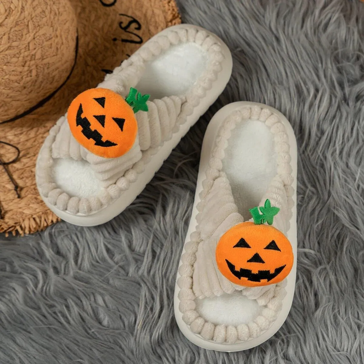 Pantofole in pelliccia da donna nuove invernali, camera da letto di casa, soggiorno in camera in tinta unita, semplicità della m