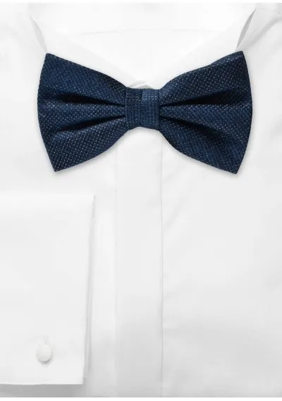 Papillon da uomo in acciaio blu maculato