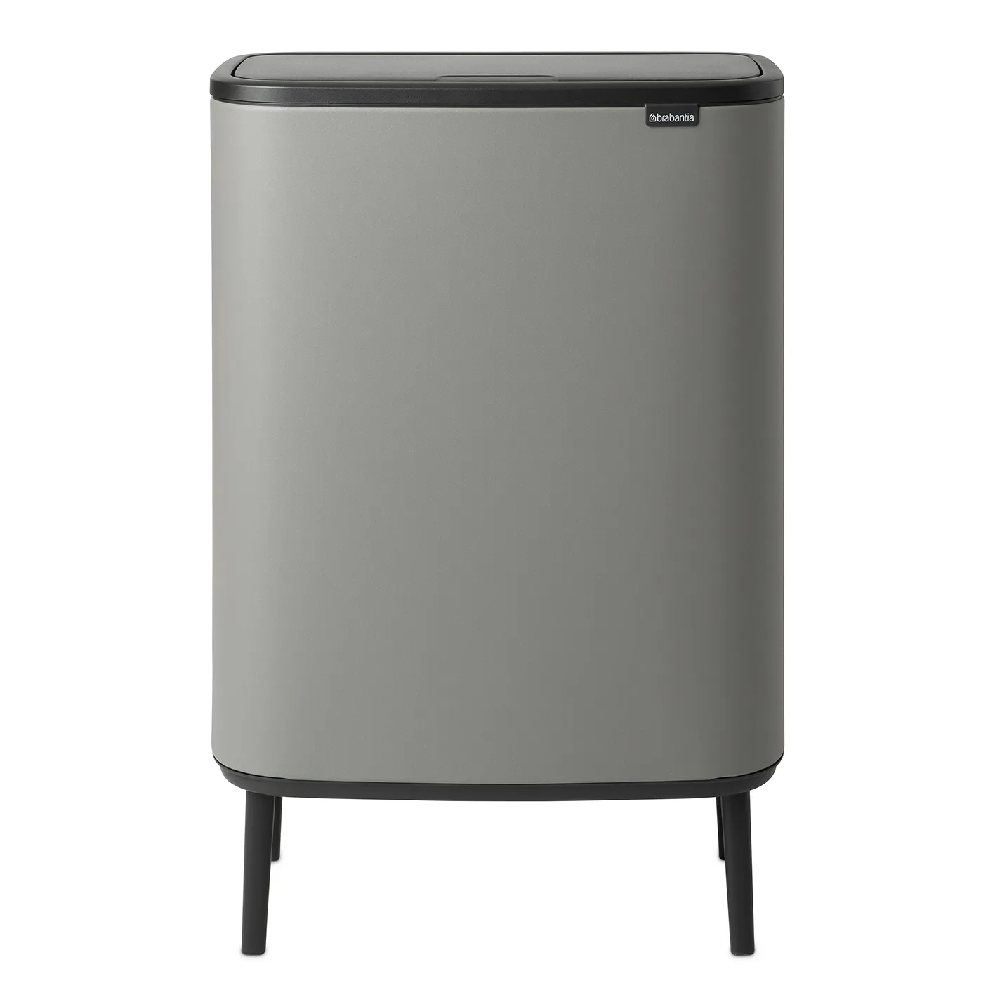 Pattumiera touch alta Bo 60 L.jz{font-size:18px}Mineral concrete grey