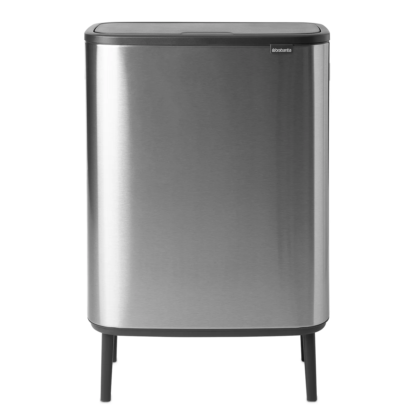 Pattumiera touch alta Bo 60 L.jz{font-size:18px}Mineral concrete grey