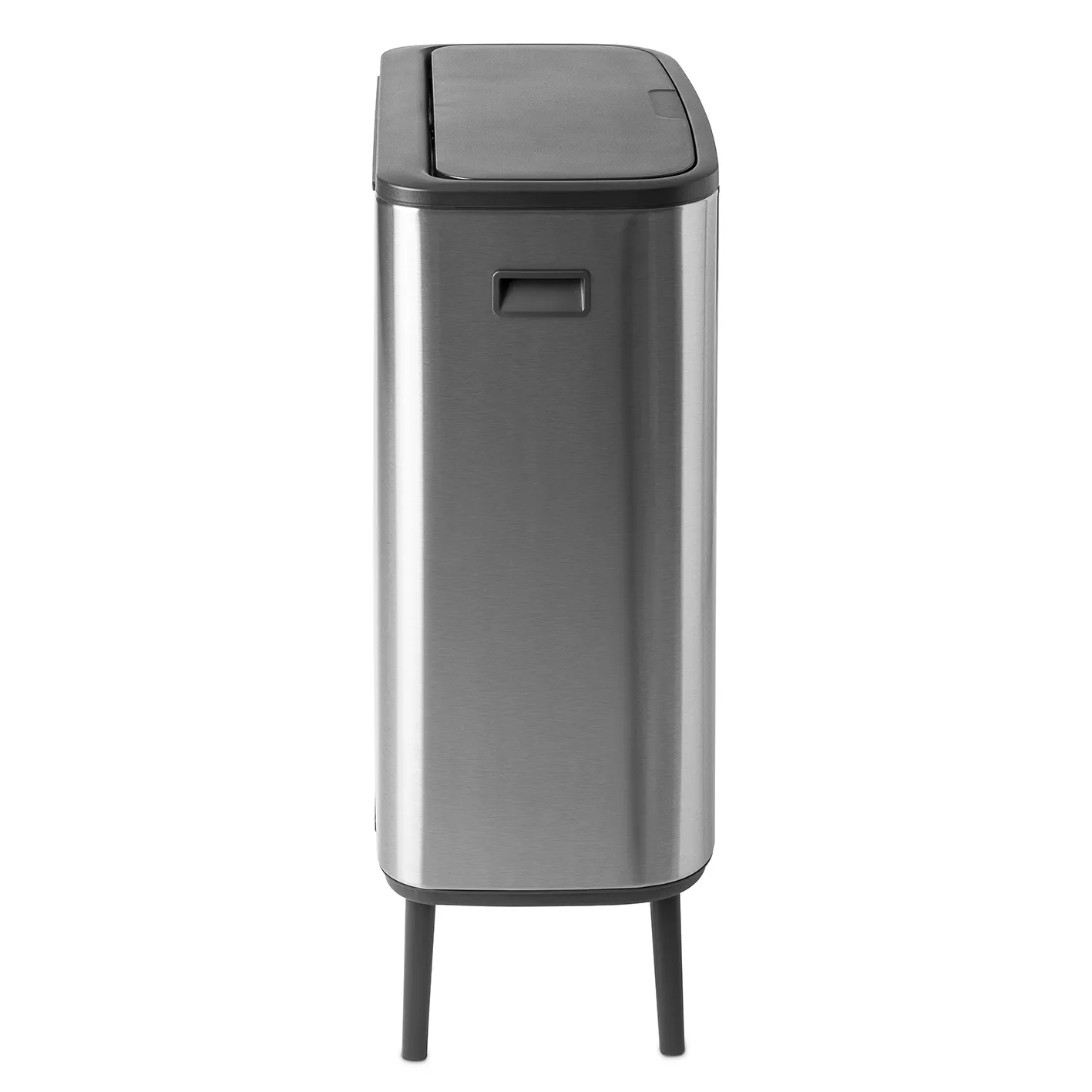 Pattumiera touch alta Bo 60 L.jz{font-size:18px}Mineral concrete grey