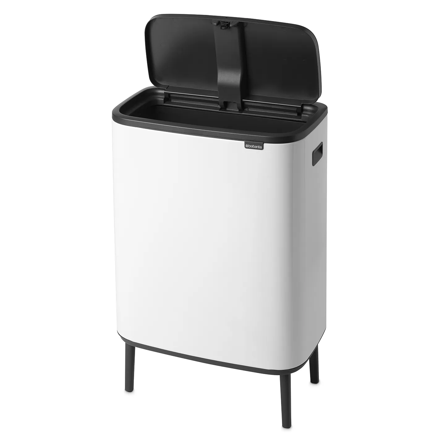 Pattumiera touch alta Bo 60 L.jz{font-size:18px}Mineral concrete grey