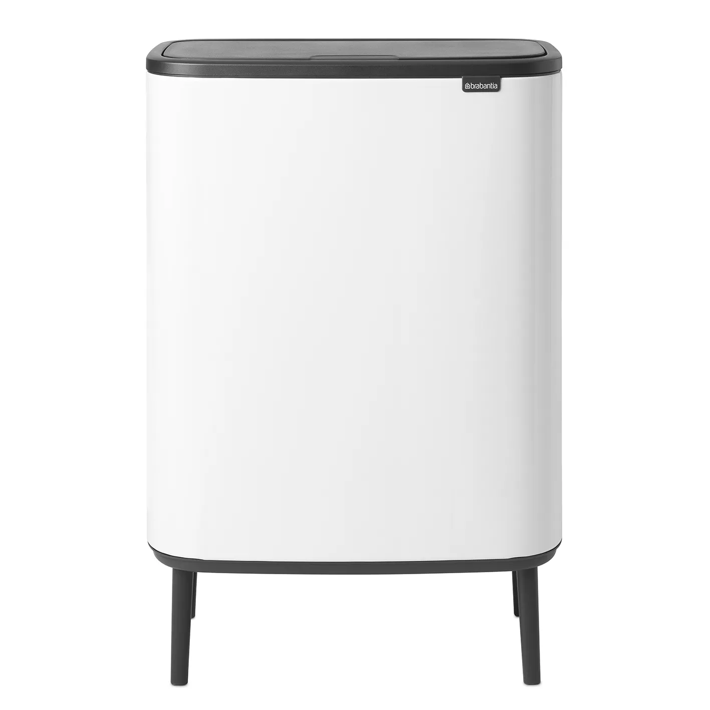 Pattumiera touch alta Bo 60 L.jz{font-size:18px}Mineral concrete grey