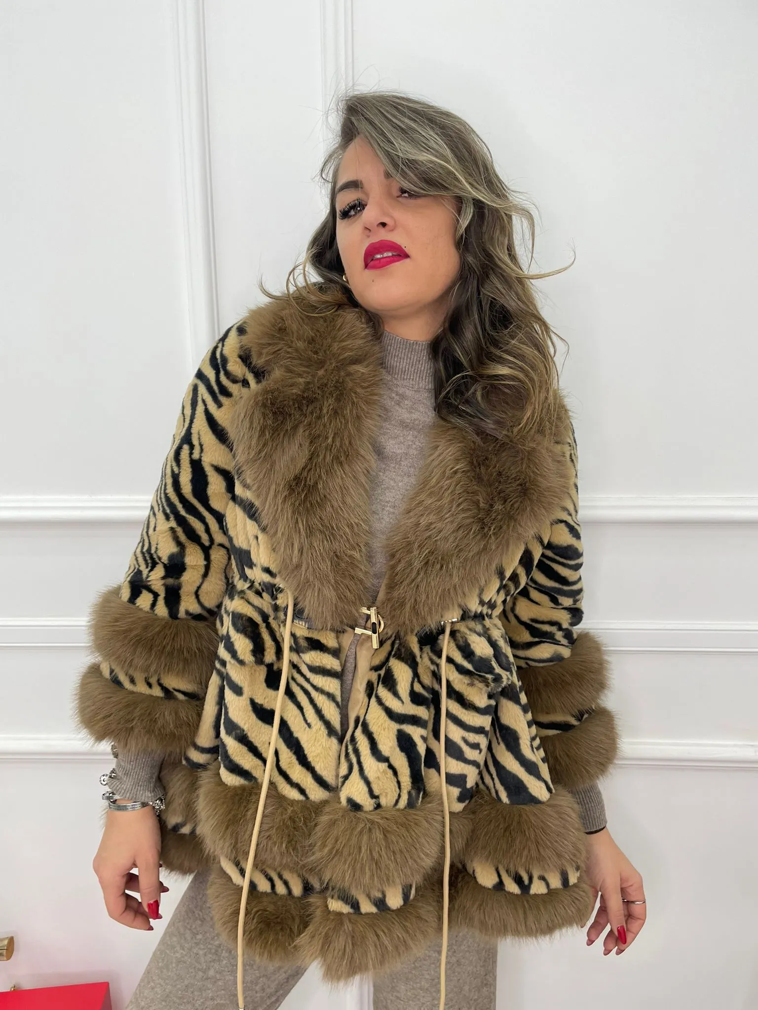 Pelliccia eco fantasia animalier