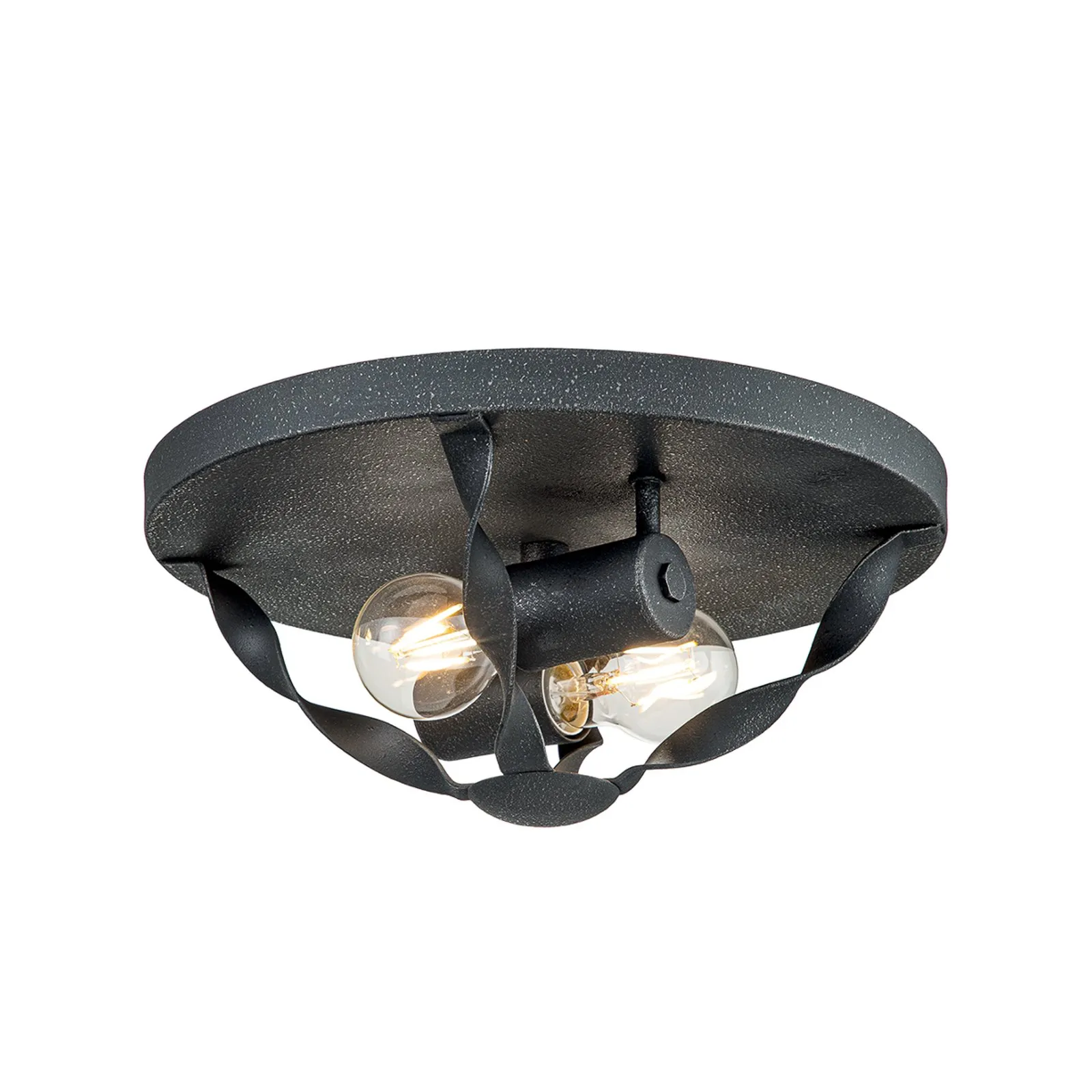 Plafoniera Bradbury, 2 luci, grigio
