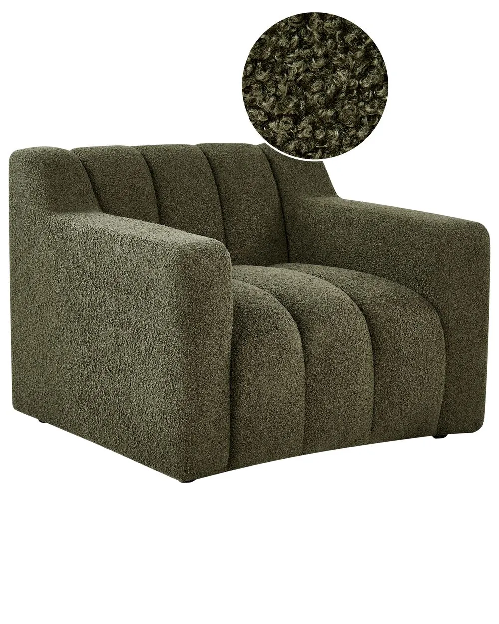 Poltrona AGERUP Bouclé Verde scuro