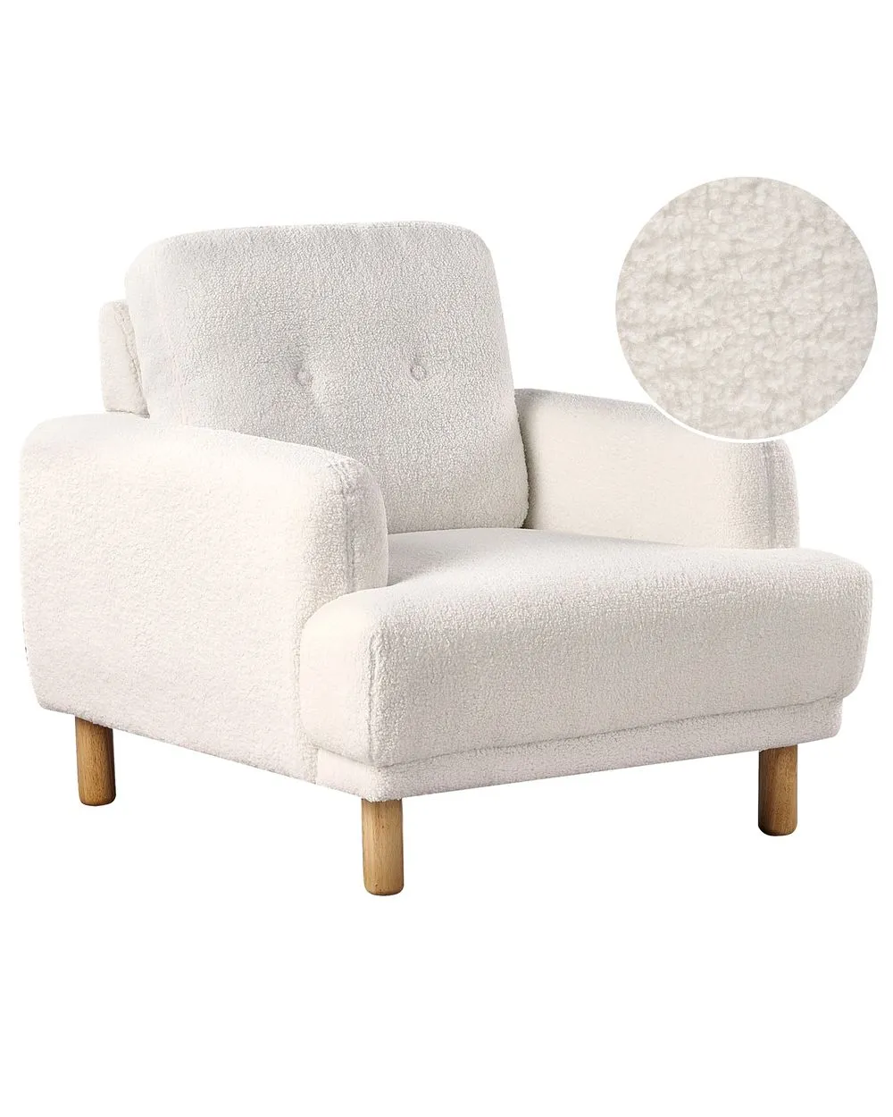 Poltrona TUVE Bouclé Bianco