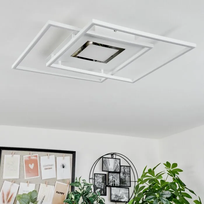 Popoy Plafoniera LED Bianco, 1-Luce, Telecomando