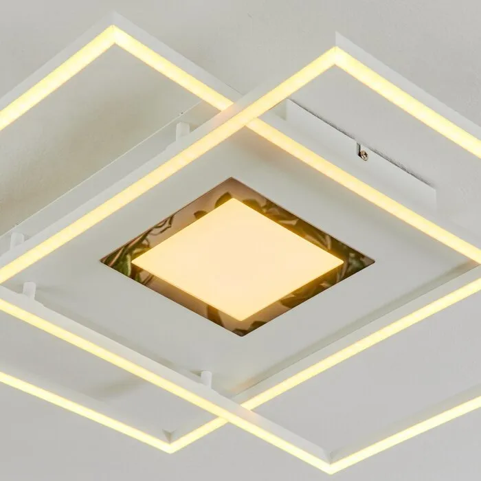 Popoy Plafoniera LED Bianco, 1-Luce, Telecomando